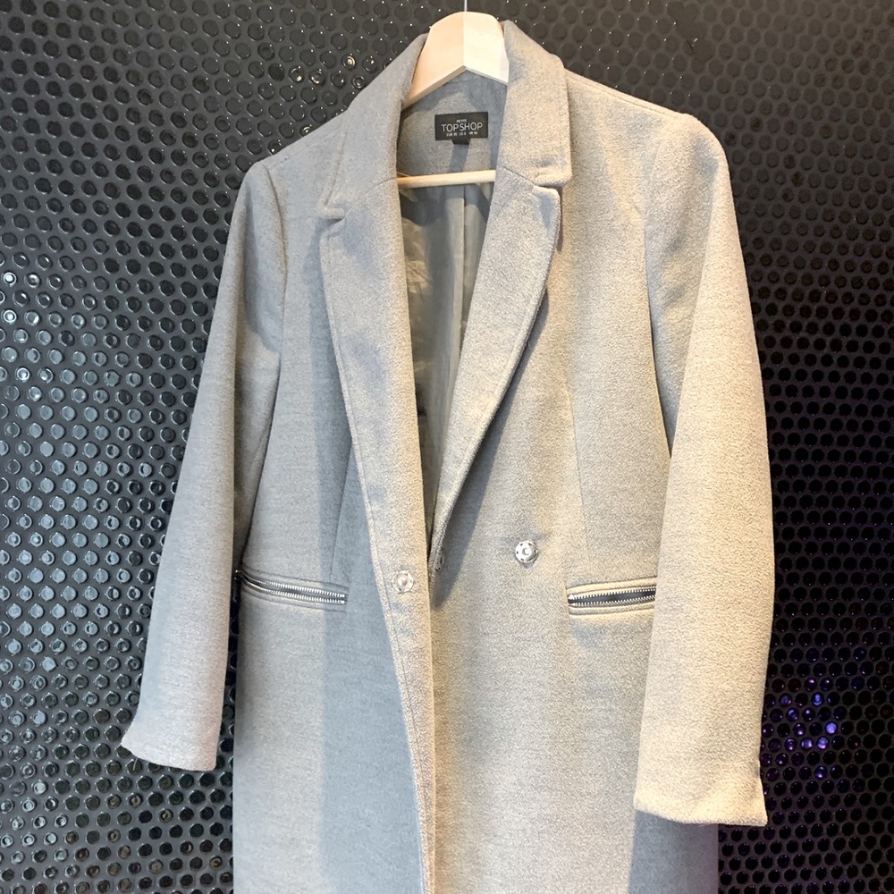TOPSHOP Grey Coat